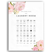 Load image into Gallery viewer, Laundry Room Guide Poster Canvas Paintings Decorative Flowers Letters Posters Prints Wall Art Picture Laundry Room Home Decor