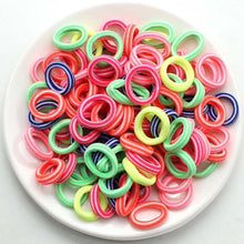 Load image into Gallery viewer, 100 pcs/lot kids hair rope Hair Accessories Scrunchy Elastic Hair Bands Girls decorations Headbands Rubber Band gum for hair
