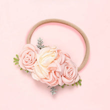 Load image into Gallery viewer, BalleenShiny Fashion Florals Headband Newborn Baby Elastic Princess Hairbands Child Kids Pearl Fresh Style Cute Headwear Gifts