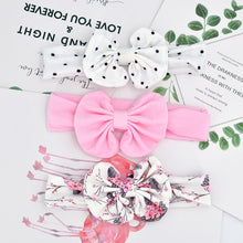 Load image into Gallery viewer, 3 Pcs/Set Floral Bows Baby Headband Dot Bowknot Haarband Baby Girl Headbands Cotton Kids Hair Band Girls Hair Accessories