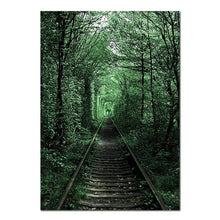 Load image into Gallery viewer, Scandinavian Natural Scenery Poster Nordic Print Forest Path Waterfall Landscape Wall Art Canvas Painting Picture Modern Decor