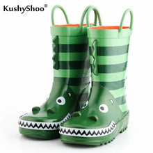 Load image into Gallery viewer, KushyShoo Rain Boots Kids Waterproof Children's Rubber Boots 3D Cartoon Shark Printed Toddler Boy Rainboots Kalosze Dla Dzieci