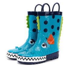 Load image into Gallery viewer, KushyShoo Rain Boots Kids Waterproof Children's Rubber Boots 3D Cartoon Shark Printed Toddler Boy Rainboots Kalosze Dla Dzieci