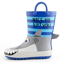 Load image into Gallery viewer, KushyShoo Rain Boots Kids Waterproof Children's Rubber Boots 3D Cartoon Shark Printed Toddler Boy Rainboots Kalosze Dla Dzieci