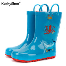 Load image into Gallery viewer, KushyShoo Rain Boots Kids Waterproof Children's Rubber Boots 3D Cartoon Shark Printed Toddler Boy Rainboots Kalosze Dla Dzieci