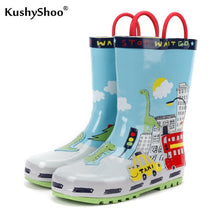 Load image into Gallery viewer, KushyShoo Rain Boots Kids Waterproof Children's Rubber Boots 3D Cartoon Shark Printed Toddler Boy Rainboots Kalosze Dla Dzieci