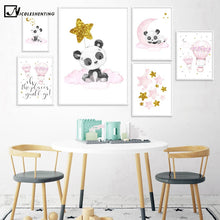 Load image into Gallery viewer, Children Decoration Panda Balloon Nursery Poster Wall Art Print Canvas Painting Decorative Nordic Kid Baby Bedroom Decor Picture