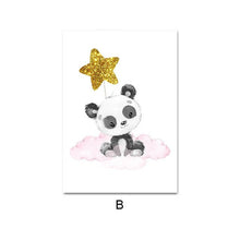 Load image into Gallery viewer, Children Decoration Panda Balloon Nursery Poster Wall Art Print Canvas Painting Decorative Nordic Kid Baby Bedroom Decor Picture