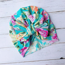 Load image into Gallery viewer, Fashion Cute Baby Hat Toddler Kids Soft Cotton Turban Beanies Hat Boy Girl Floral Bowknot Head Wraps For 0-3 Years Kids
