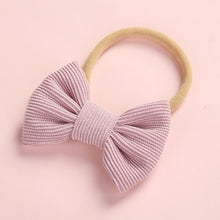 Load image into Gallery viewer, Baby Headband Bow Headbands For Girl Corduroy Head Band Thin Nylon Hairband Newborn Kids Toddler Hair Accessories Spring Summer