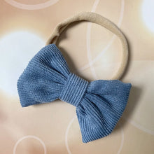 Load image into Gallery viewer, Baby Headband Bow Headbands For Girl Corduroy Head Band Thin Nylon Hairband Newborn Kids Toddler Hair Accessories Spring Summer