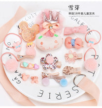 Load image into Gallery viewer, 18pcs Baby Girl Headband for Children's Turban Darling Bows Kids Headwear Elastic Hair Bands Clips Hairpins Set Baby Accessories
