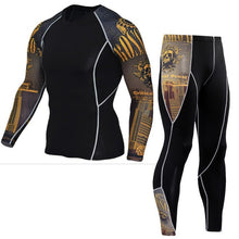 Load image into Gallery viewer, Winter Thermal Underwear Set Men's Sportswear Running Training Warm Base Layer Compression Tights Jogging Suit Men's Gym 2019
