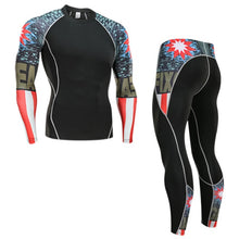 Load image into Gallery viewer, Winter Thermal Underwear Set Men's Sportswear Running Training Warm Base Layer Compression Tights Jogging Suit Men's Gym 2019