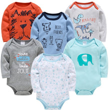 Load image into Gallery viewer, Kavkas New Baby Boys Bodysuit 6 PCS 3 PCS Long Sleeve Cotton Baby Boy Girl Clothes 0-3 months Newborn body bebe Clothing