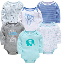 Load image into Gallery viewer, Kavkas New Baby Boys Bodysuit 6 PCS 3 PCS Long Sleeve Cotton Baby Boy Girl Clothes 0-3 months Newborn body bebe Clothing