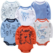 Load image into Gallery viewer, Kavkas New Baby Boys Bodysuit 6 PCS 3 PCS Long Sleeve Cotton Baby Boy Girl Clothes 0-3 months Newborn body bebe Clothing
