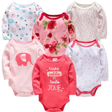 Load image into Gallery viewer, Kavkas New Baby Boys Bodysuit 6 PCS 3 PCS Long Sleeve Cotton Baby Boy Girl Clothes 0-3 months Newborn body bebe Clothing