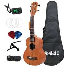Load image into Gallery viewer, 26 Inch Ukulele Set 19 Fret Tenor Sapele Acoustic Guitaar beginner guitars Hawaii 4 String Full Kits Ukulele Guitar for Beginner