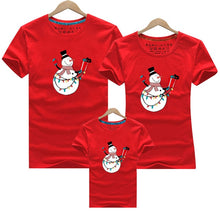 Load image into Gallery viewer, Family Clothing 2020 Christmas Snowman Print Kid T-shirts Mommy and Me Clothes Mother Daughter Father Family Matching Outfits