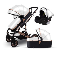 Load image into Gallery viewer, Normal ship! 3 in 1 baby strollers and sleeping basket newborn 2 in 1 baby stroller Europe baby pram one parcel with car seat