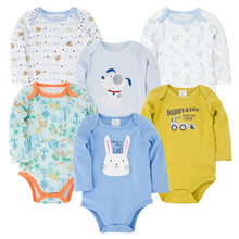 Load image into Gallery viewer, Kavkas New Baby Boys Bodysuit 6 PCS 3 PCS Long Sleeve Cotton Baby Boy Girl Clothes 0-3 months Newborn body bebe Clothing