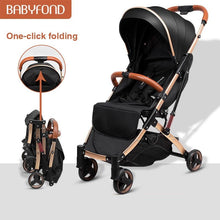 Load image into Gallery viewer, Babyfond 5.8 kg Light Stroller Gold Frame Car Portable Carriage Umbrella Baby Stroller Newborn Travelling Pram on Plane Gifts