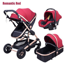 Load image into Gallery viewer, Babyfond Baby stroller high landscape baby Cart 3 in 1 baby stroller with car seat 2 in 1 baby stroller CE safety