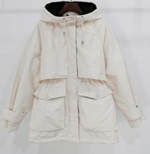 Load image into Gallery viewer, Large Natural Raccoon Fox Fur Hooded Winter Down Coat Women 90% White Duck Down Jacket Thick Warm Parkas Female Outerwear