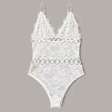 Load image into Gallery viewer, New Fashion Lace transparent bodysuits 2020 sexy lady bodysuit women clothes Solid strap female jumpsuit ropa mujer body mujer