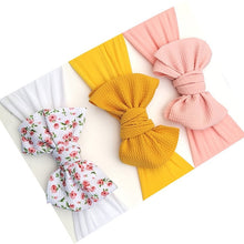 Load image into Gallery viewer, 3 Pcs/Set Floral Bows Baby Headband Dot Bowknot Haarband Baby Girl Headbands Cotton Kids Hair Band Girls Hair Accessories
