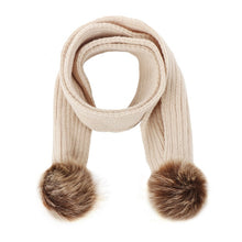 Load image into Gallery viewer, Winter Hats Ears Girls Boys Cap+Scarf 2Pcs Kids Set Baby Keep Warm Children Knit Wool Fur Double Hat Knitted Cute Cap Scarf Set