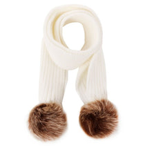 Load image into Gallery viewer, Winter Hats Ears Girls Boys Cap+Scarf 2Pcs Kids Set Baby Keep Warm Children Knit Wool Fur Double Hat Knitted Cute Cap Scarf Set