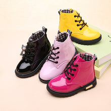Load image into Gallery viewer, New Children Shoes Boots for Children Size 21-37 Martin Boots for Girl PU Leather Waterproof Winter Kids Snow Shoes Girls Boots