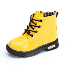 Load image into Gallery viewer, New Children Shoes Boots for Children Size 21-37 Martin Boots for Girl PU Leather Waterproof Winter Kids Snow Shoes Girls Boots