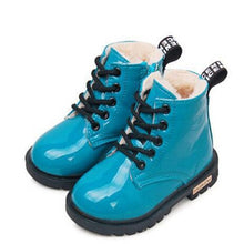 Load image into Gallery viewer, New Children Shoes Boots for Children Size 21-37 Martin Boots for Girl PU Leather Waterproof Winter Kids Snow Shoes Girls Boots