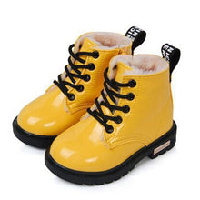 Load image into Gallery viewer, New Children Shoes Boots for Children Size 21-37 Martin Boots for Girl PU Leather Waterproof Winter Kids Snow Shoes Girls Boots