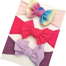 Load image into Gallery viewer, 3 Pcs/Set Floral Bows Baby Headband Dot Bowknot Haarband Baby Girl Headbands Cotton Kids Hair Band Girls Hair Accessories