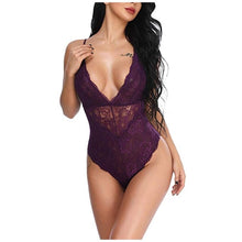 Load image into Gallery viewer, New Fashion Lace transparent bodysuits 2020 sexy lady bodysuit women clothes Solid strap female jumpsuit ropa mujer body mujer