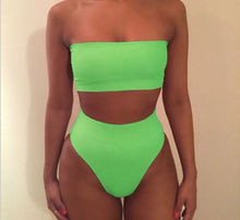 Load image into Gallery viewer, Bikini Female Swimsuit Summer Sexy Women Push-up Bra High Waist Bikini Set Swim Suit Swimwear Beachwear Bathing Suit S-3XL 2PCS