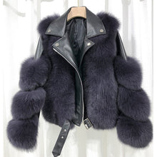 Load image into Gallery viewer, Fashion Real Fox Fur Coats With Genuine Sheepskin Leather Wholeskin Natural Fox Fur Jacket Outwear Luxury Women 2020 Winter New