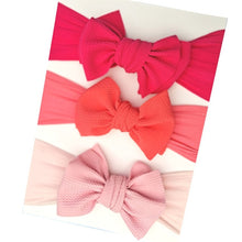 Load image into Gallery viewer, 3 Pcs/Set Floral Bows Baby Headband Dot Bowknot Haarband Baby Girl Headbands Cotton Kids Hair Band Girls Hair Accessories