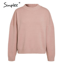 Load image into Gallery viewer, Simplee Women geometric khaki knitted sweater women casual Houndstooth lady pullover sweater female Autumn winter retro jumper