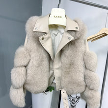 Load image into Gallery viewer, Fashion Real Fox Fur Coats With Genuine Sheepskin Leather Wholeskin Natural Fox Fur Jacket Outwear Luxury Women 2020 Winter New