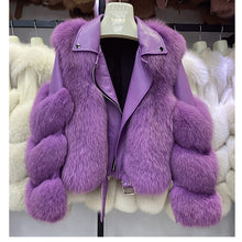 Load image into Gallery viewer, Fashion Real Fox Fur Coats With Genuine Sheepskin Leather Wholeskin Natural Fox Fur Jacket Outwear Luxury Women 2020 Winter New