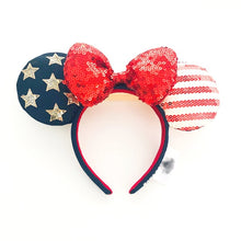 Load image into Gallery viewer, Mermaid princess Minnie Ears Headband Big Sequin Bows EARS COSTUME Headband Cosplay Plush Adult/Kids Headband Gift