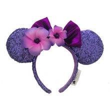 Load image into Gallery viewer, Mermaid princess Minnie Ears Headband Big Sequin Bows EARS COSTUME Headband Cosplay Plush Adult/Kids Headband Gift