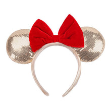 Load image into Gallery viewer, Mermaid princess Minnie Ears Headband Big Sequin Bows EARS COSTUME Headband Cosplay Plush Adult/Kids Headband Gift