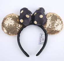 Load image into Gallery viewer, Mermaid princess Minnie Ears Headband Big Sequin Bows EARS COSTUME Headband Cosplay Plush Adult/Kids Headband Gift