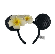 Load image into Gallery viewer, Mermaid princess Minnie Ears Headband Big Sequin Bows EARS COSTUME Headband Cosplay Plush Adult/Kids Headband Gift